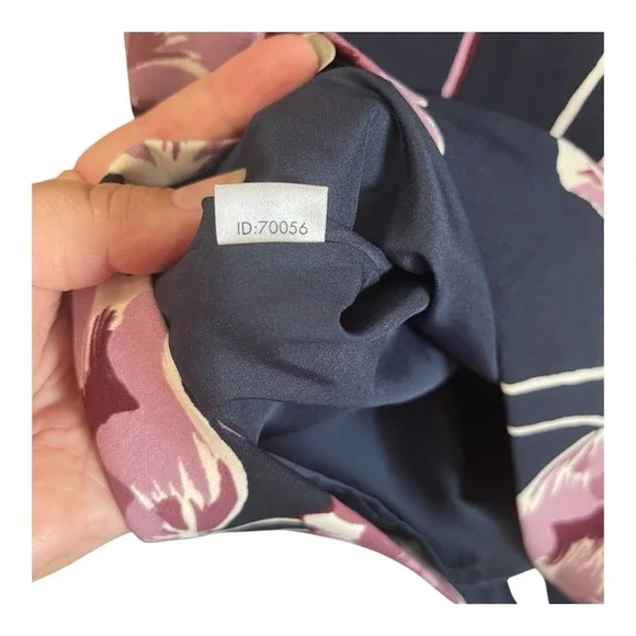 Ann Taylor Factory Floral Print Sheath Dress Sleeveless Navy Blue Purple W Sz 2 - Picture 5 of 7